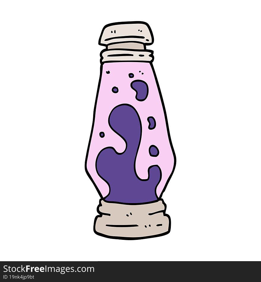 Hand Drawn Doodle Style Cartoon Lava Lamp