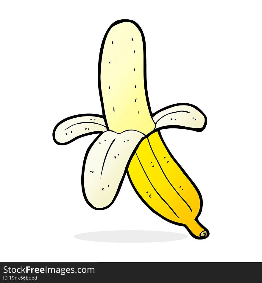 cartoon peeled banana