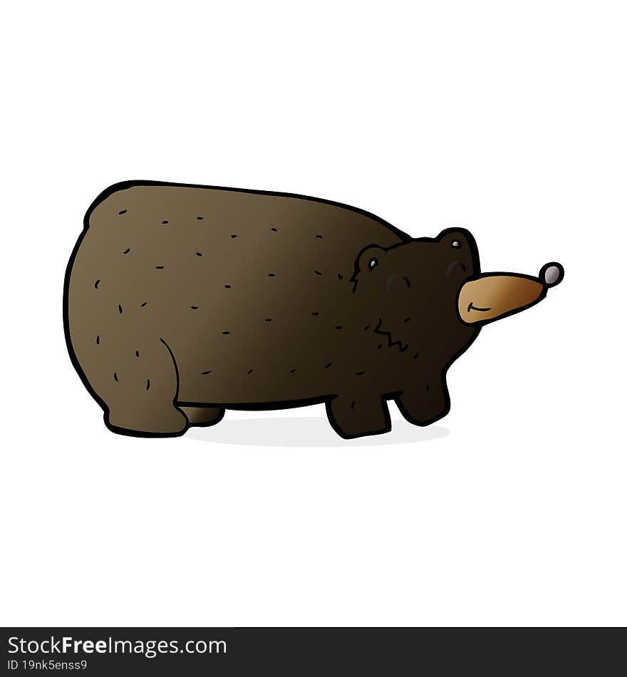 Funny Cartoon Black Bear