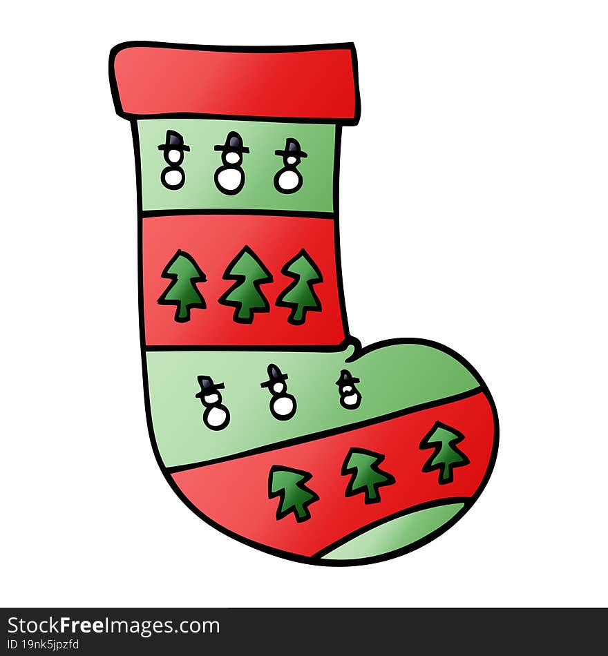 cartoon doodle christmas stockings