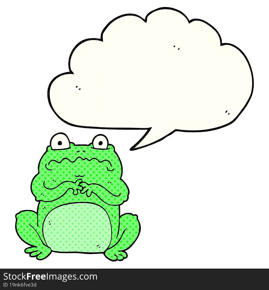 comic book speech bubble cartoon funny frog