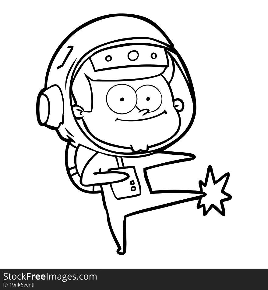 happy astronaut cartoon. happy astronaut cartoon