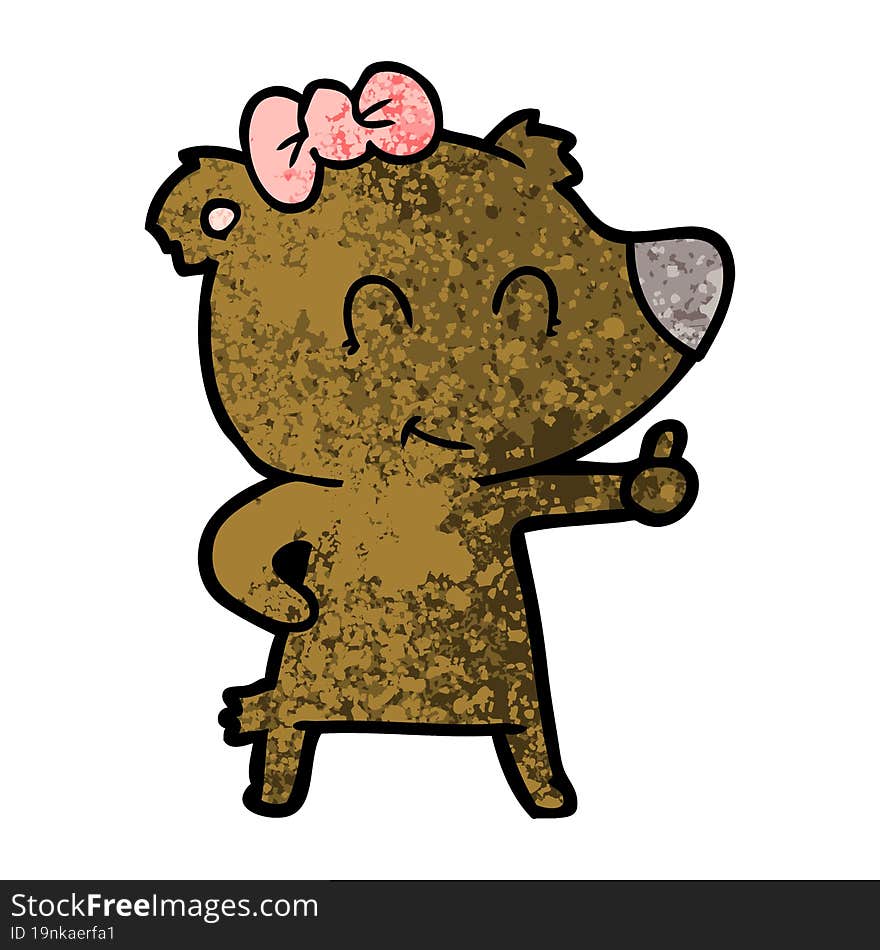 female bear cartoon. female bear cartoon