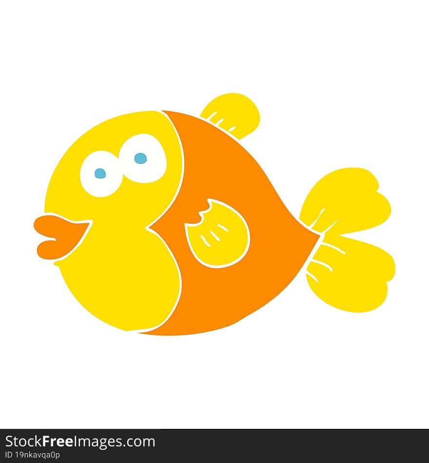 flat color illustration of fish. flat color illustration of fish