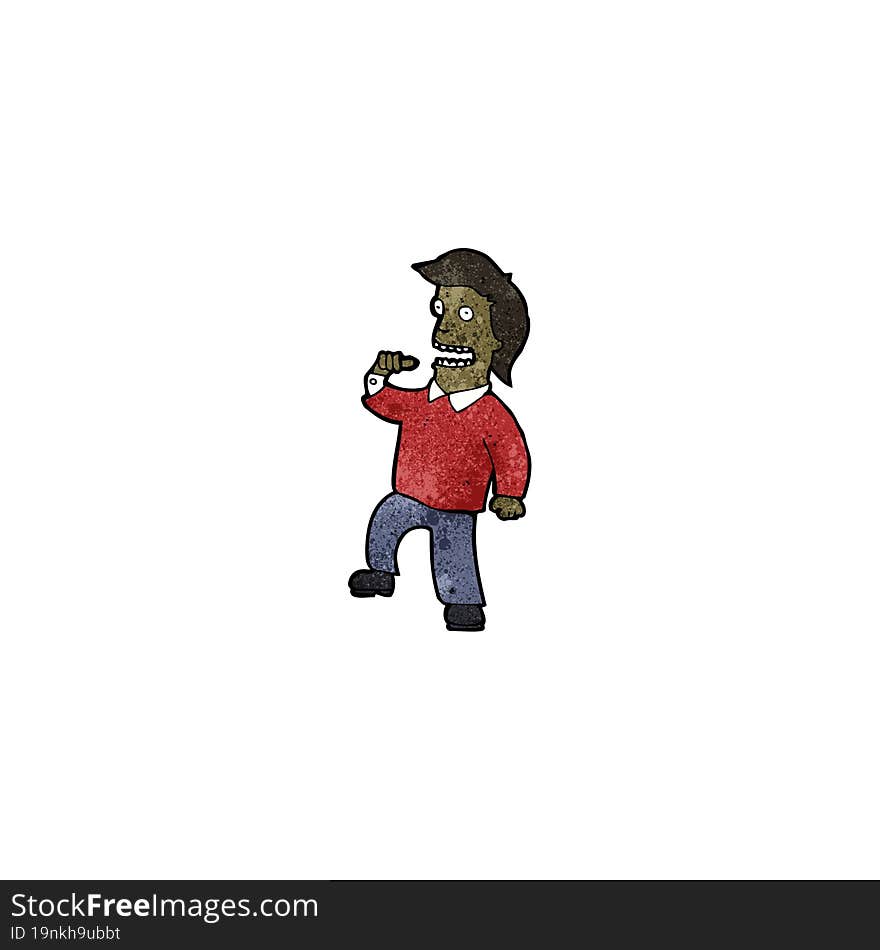 cartoon confident man