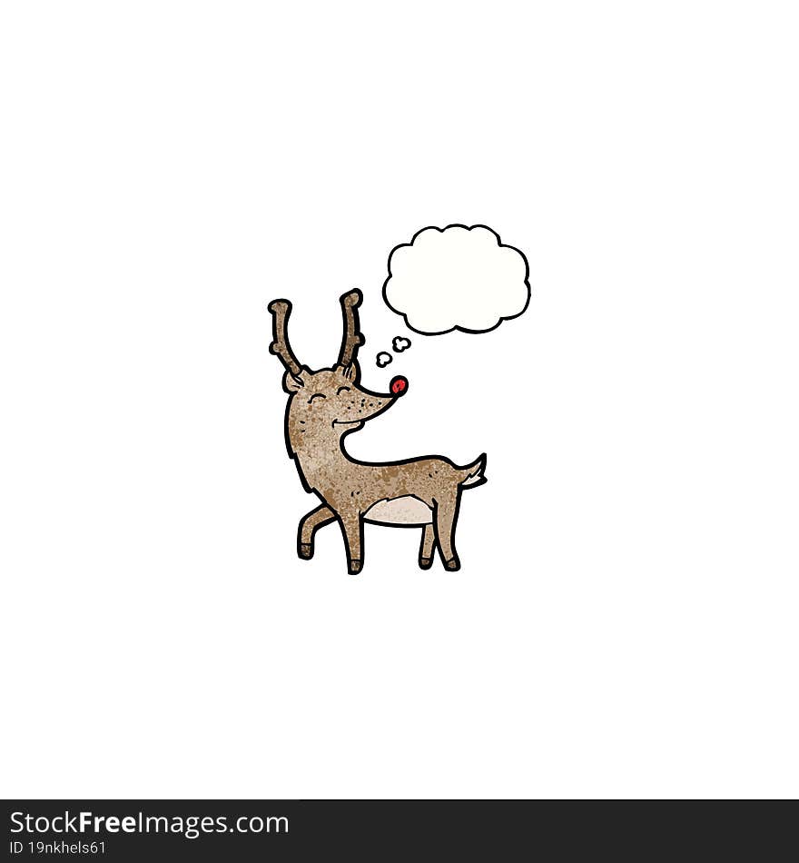 happy cartoon reindeer