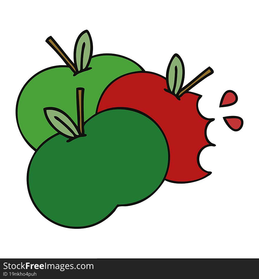 cute cartoon of a juicy apple. cute cartoon of a juicy apple