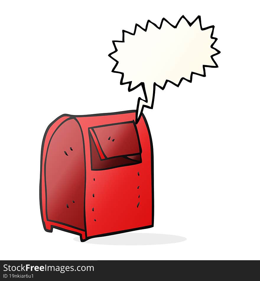 Speech Bubble Cartoon Mailbox