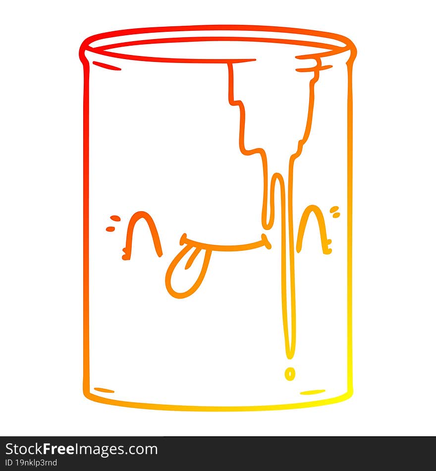 warm gradient line drawing cartoon toxic waste