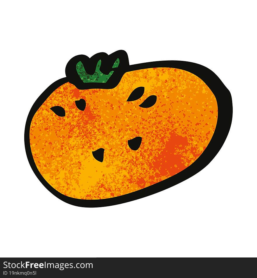 cartoon doodle citrus orange