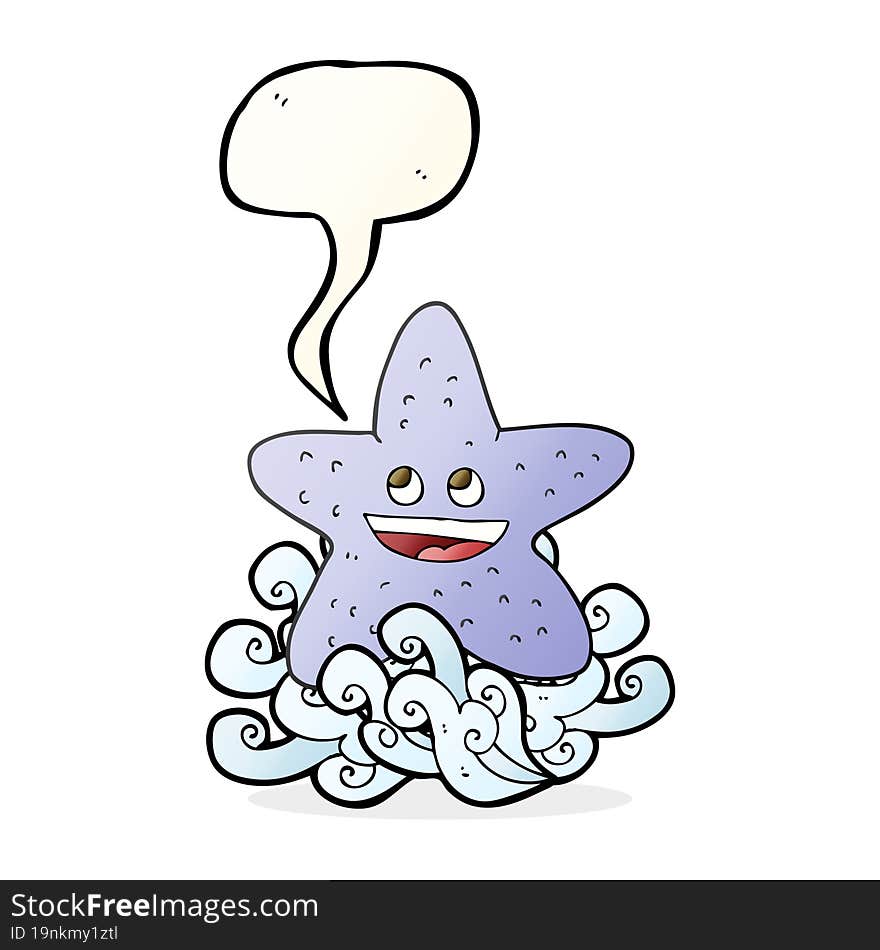 Speech Bubble Cartoon Starfish