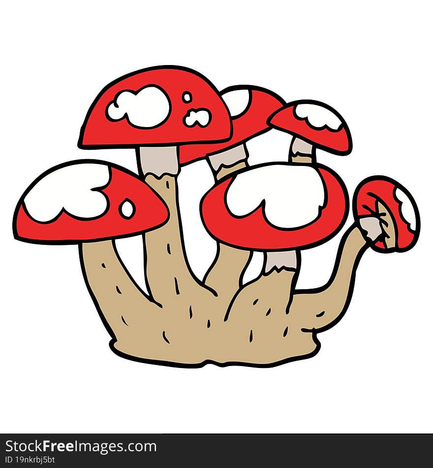 cartoon mushrooms