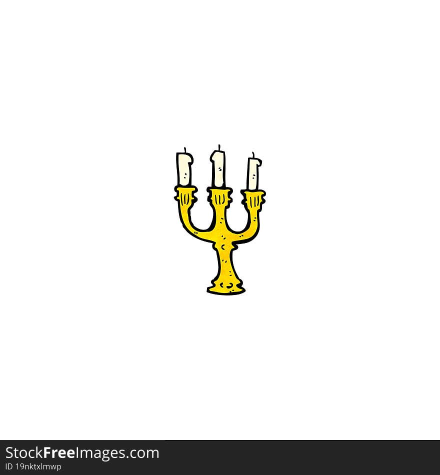 Ornate Candlestick Cartoon