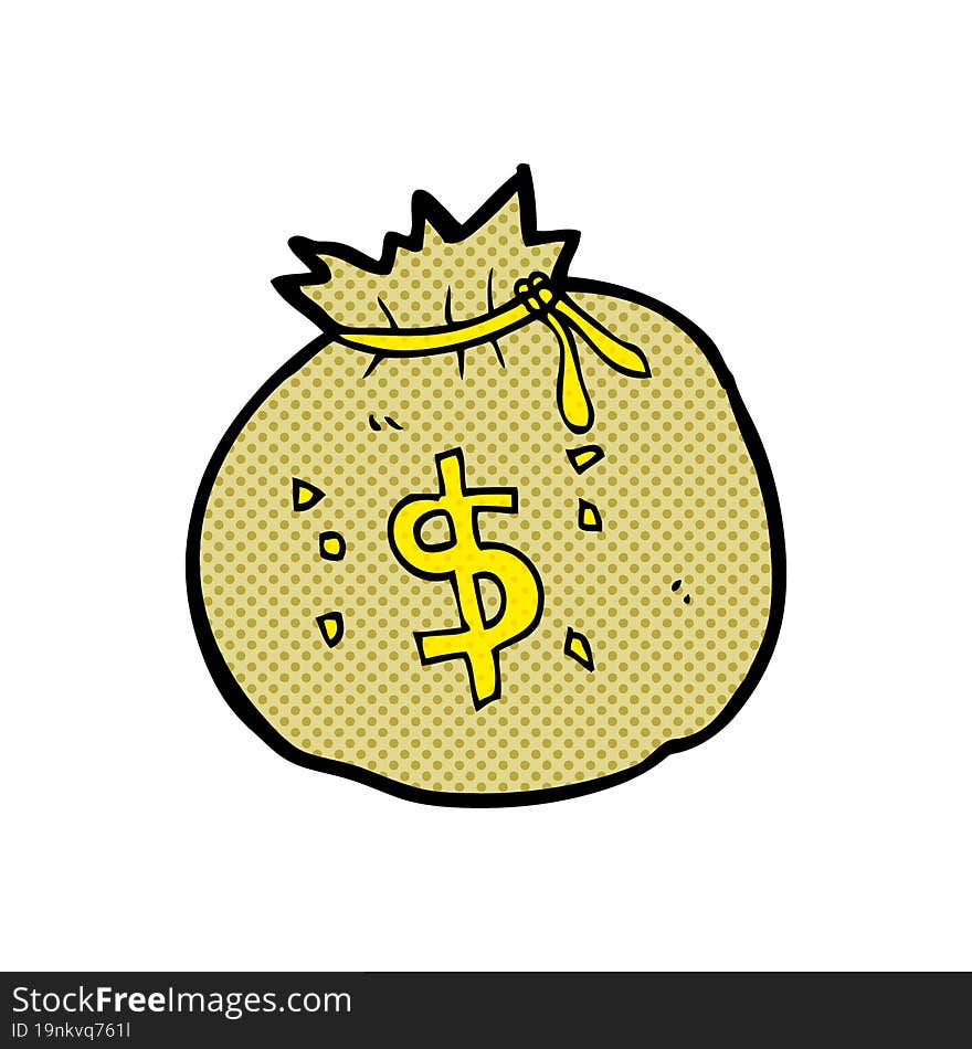 Cartoon Bag Of Money