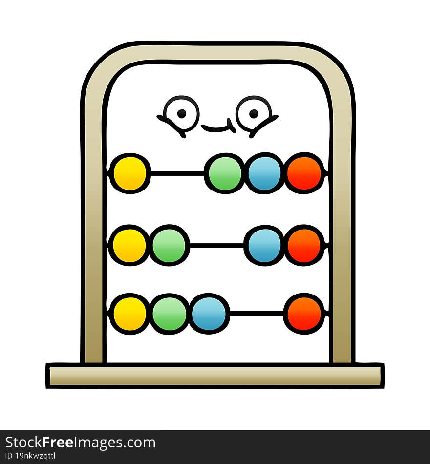 gradient shaded cartoon abacus