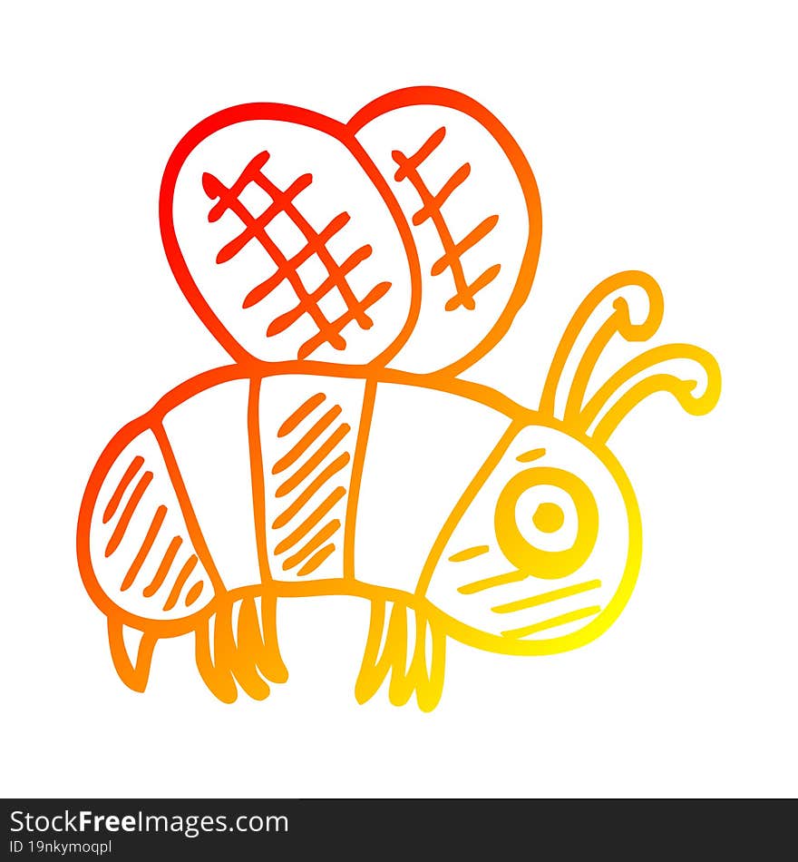 warm gradient line drawing cartoon