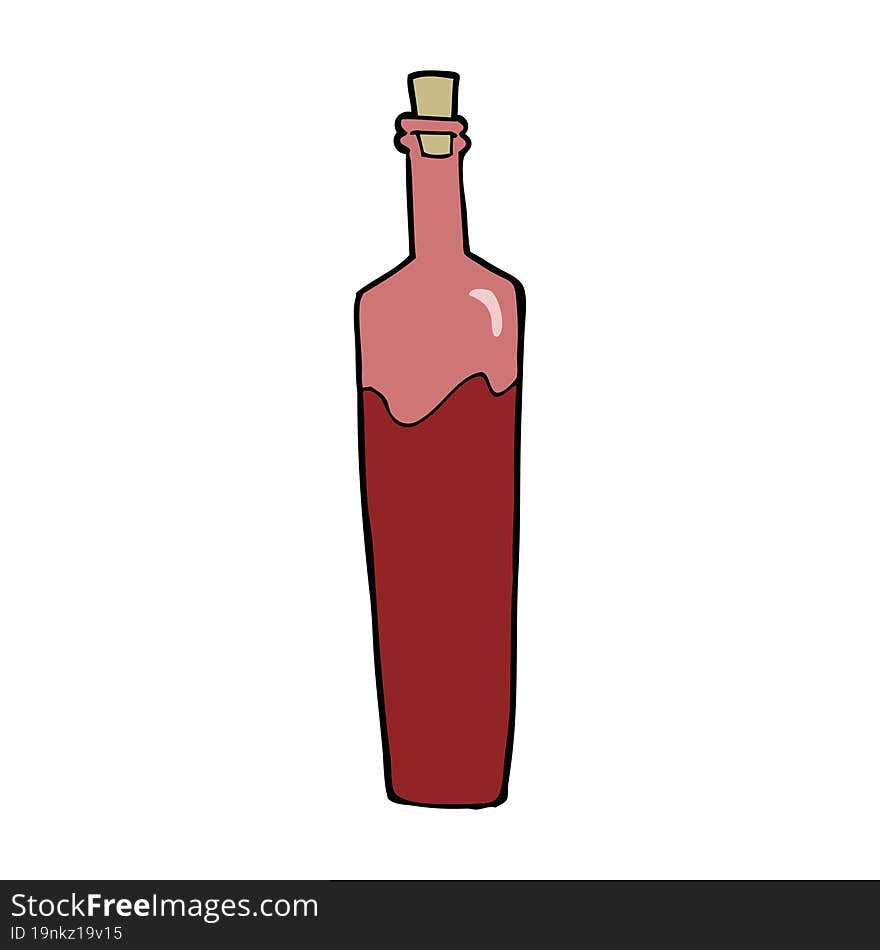 cartoon posh bottle