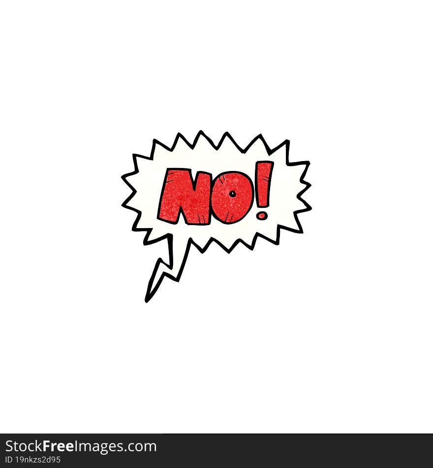 cartoon comic book No! shout