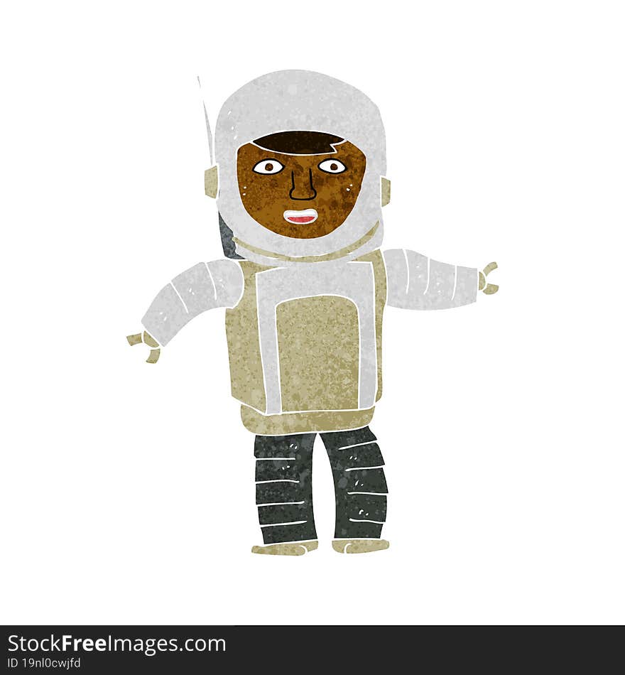 cartoon astronaut