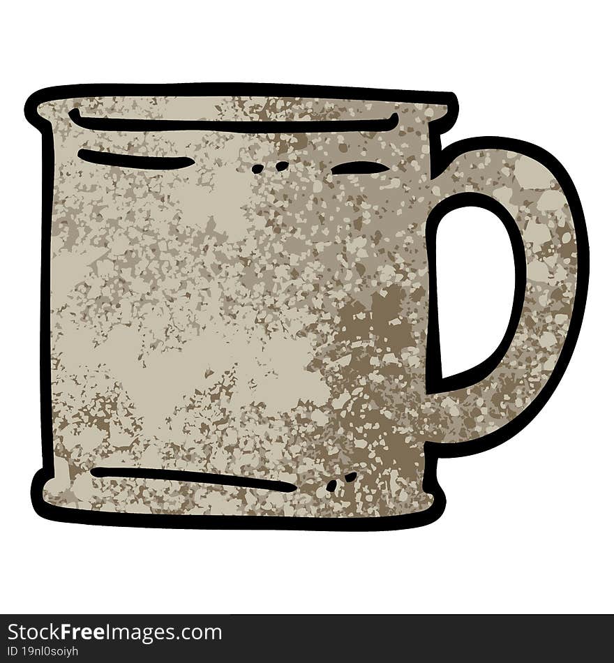 grunge textured illustration cartoon tankard