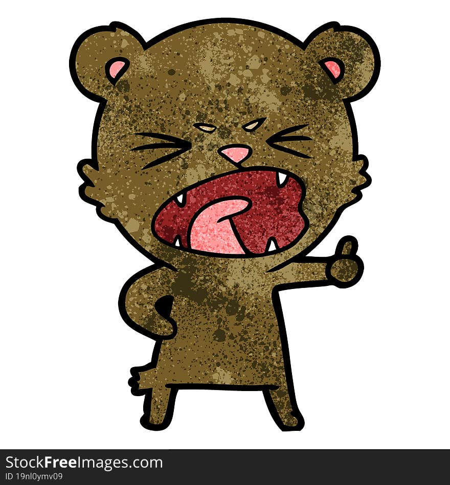 angry cartoon bear. angry cartoon bear