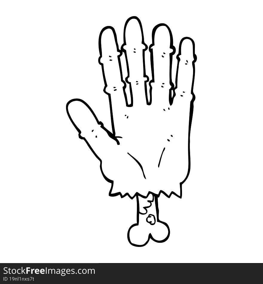 cartoon zombie hand