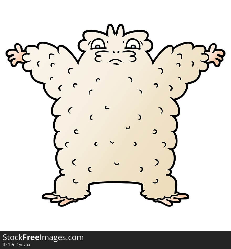 cartoon yeti. cartoon yeti