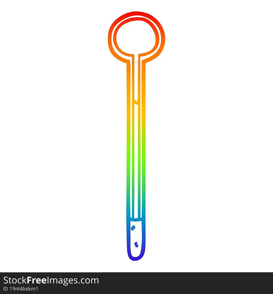 rainbow gradient line drawing thermometer