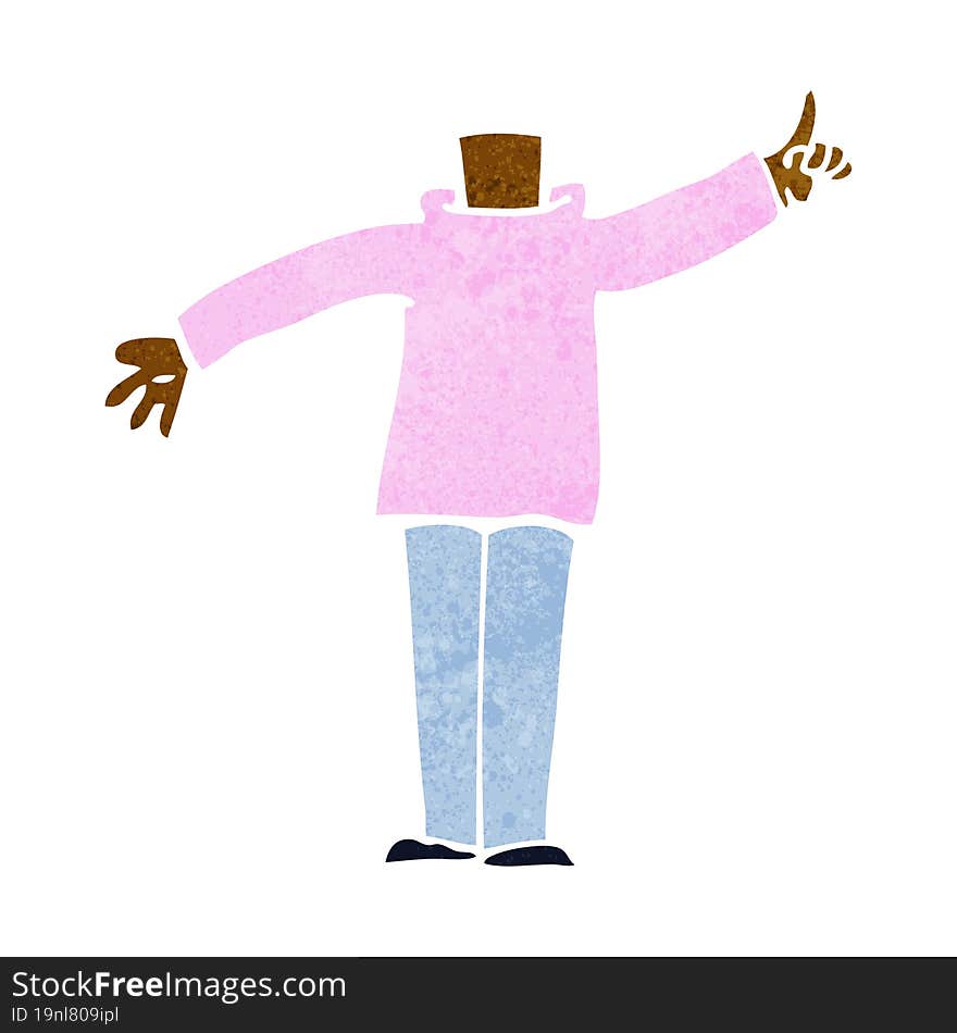 cartoon body with raised hand  (mix and match cartoons or add own photos