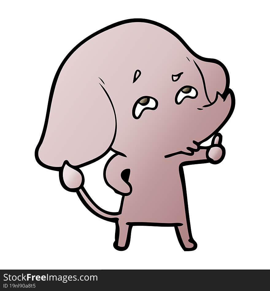 cartoon elephant remembering. cartoon elephant remembering