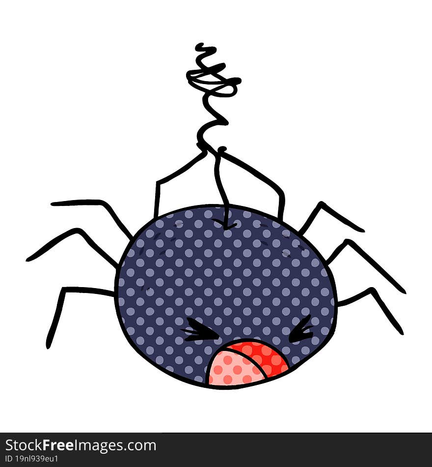 cartoon halloween spider. cartoon halloween spider