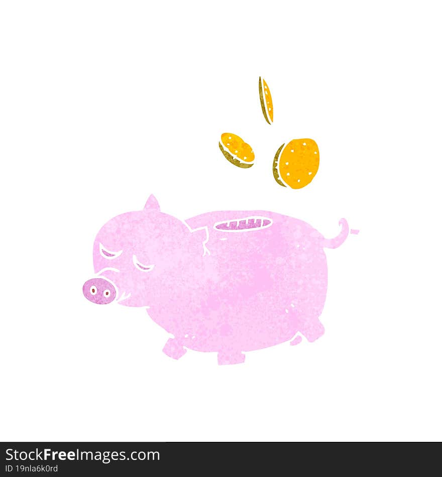 cartoon piggy bank