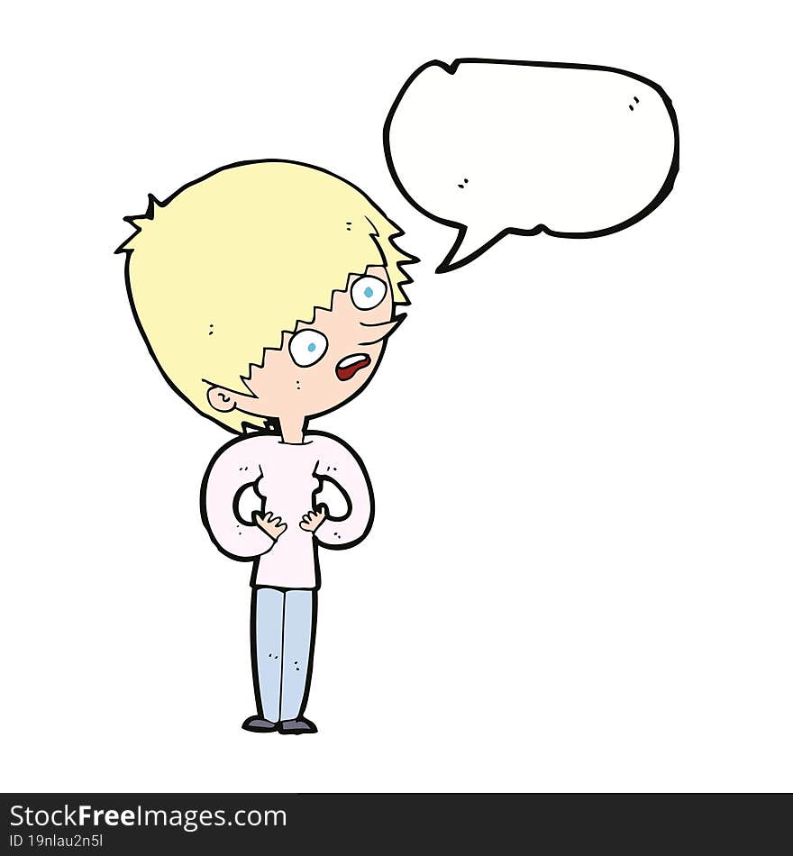 cartoon shocked woman with speech bubble