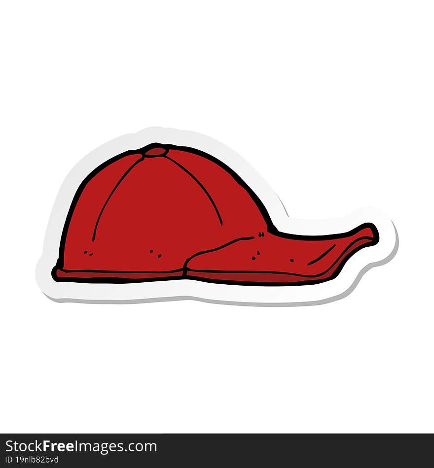 sticker of a cartoon cap