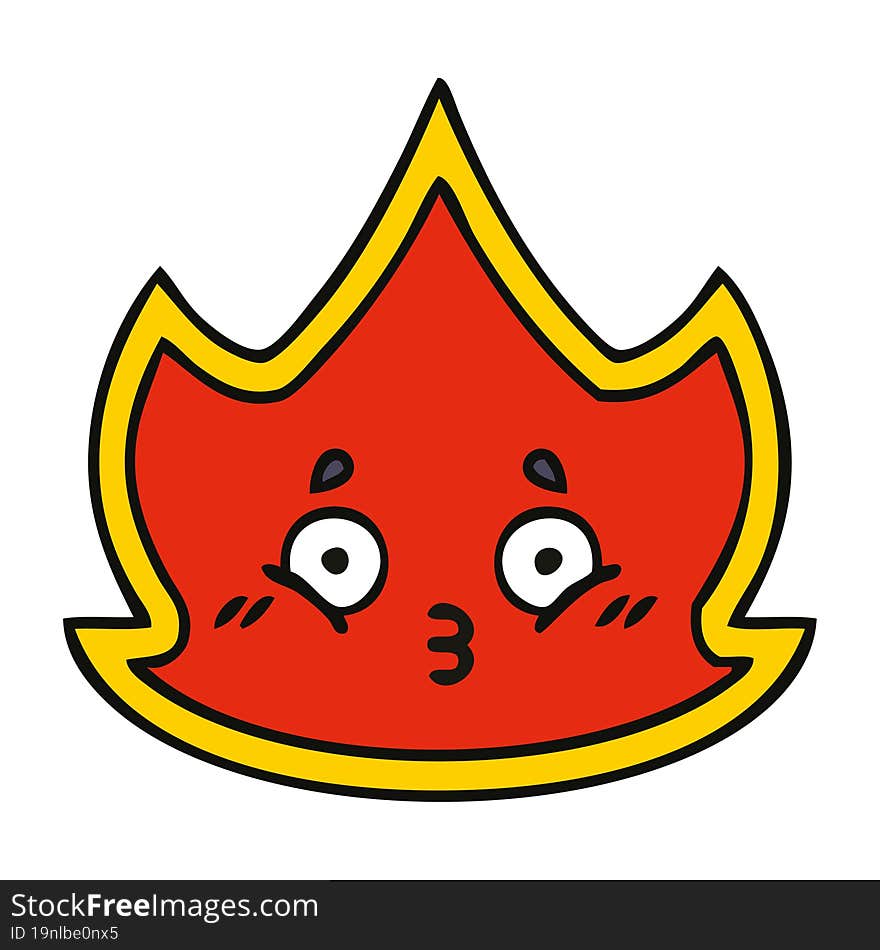 cute cartoon of a fire. cute cartoon of a fire