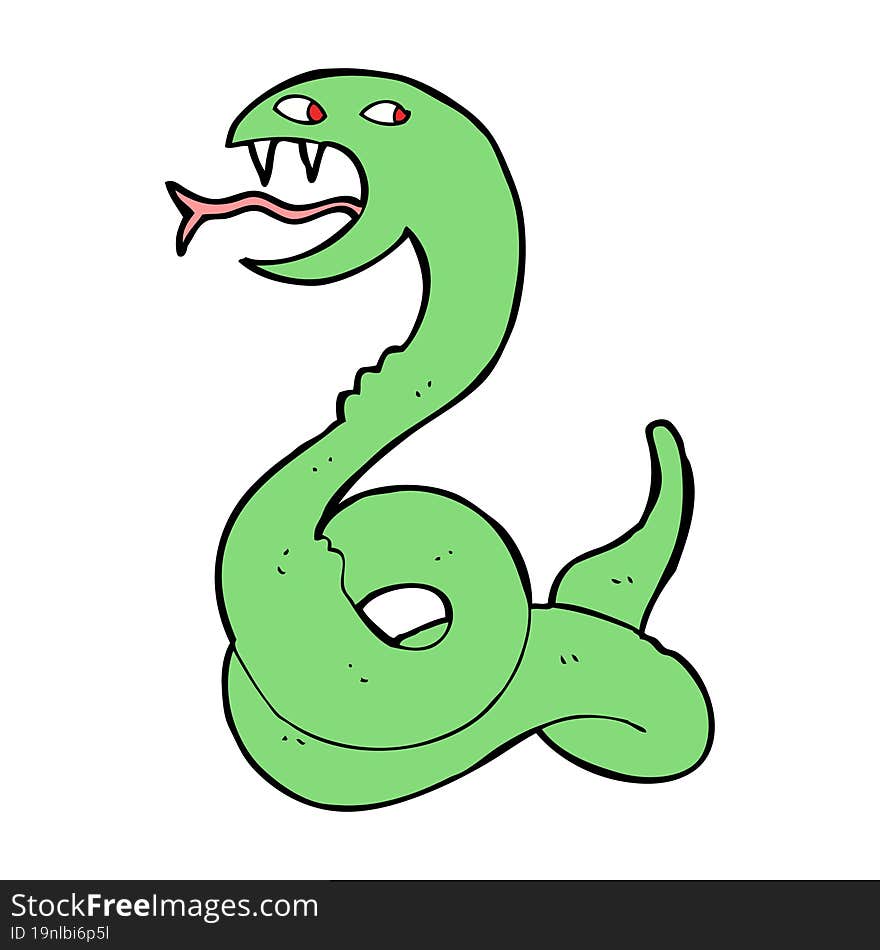 cartoon hissing snake