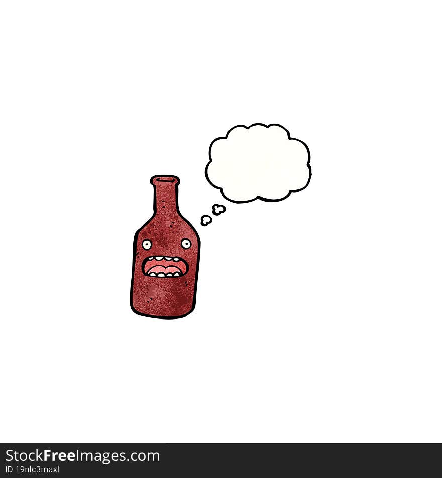 Cartoon Bottle With Face