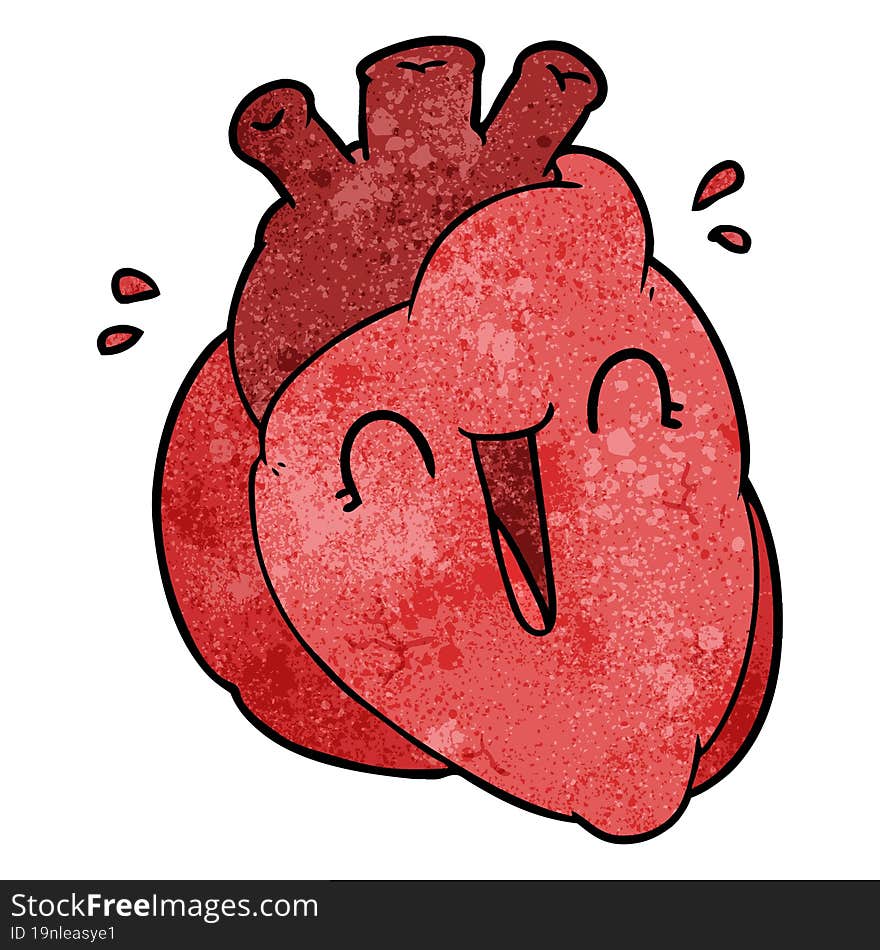 cartoon heart laughing. cartoon heart laughing