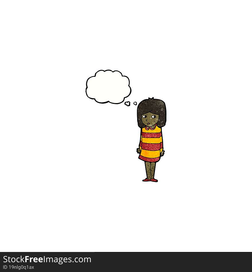 suspiscious girl cartoon