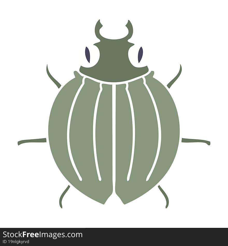 quirky hand drawn cartoon beetle