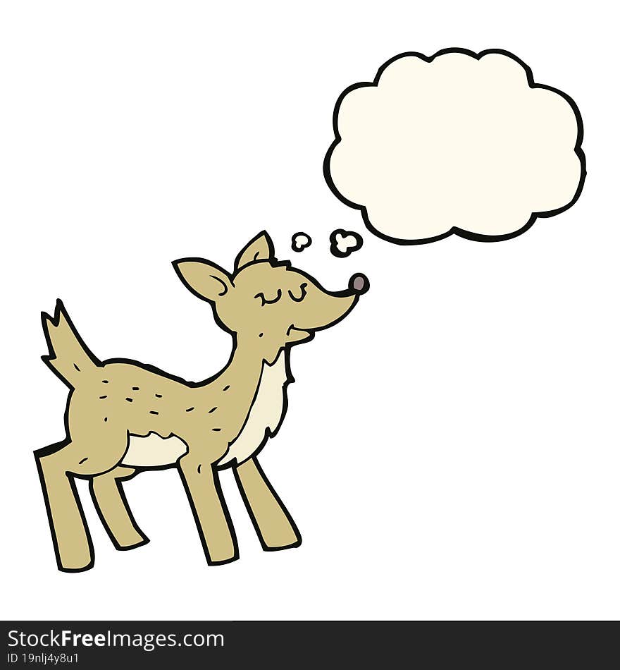 cute cartoon deer with thought bubble