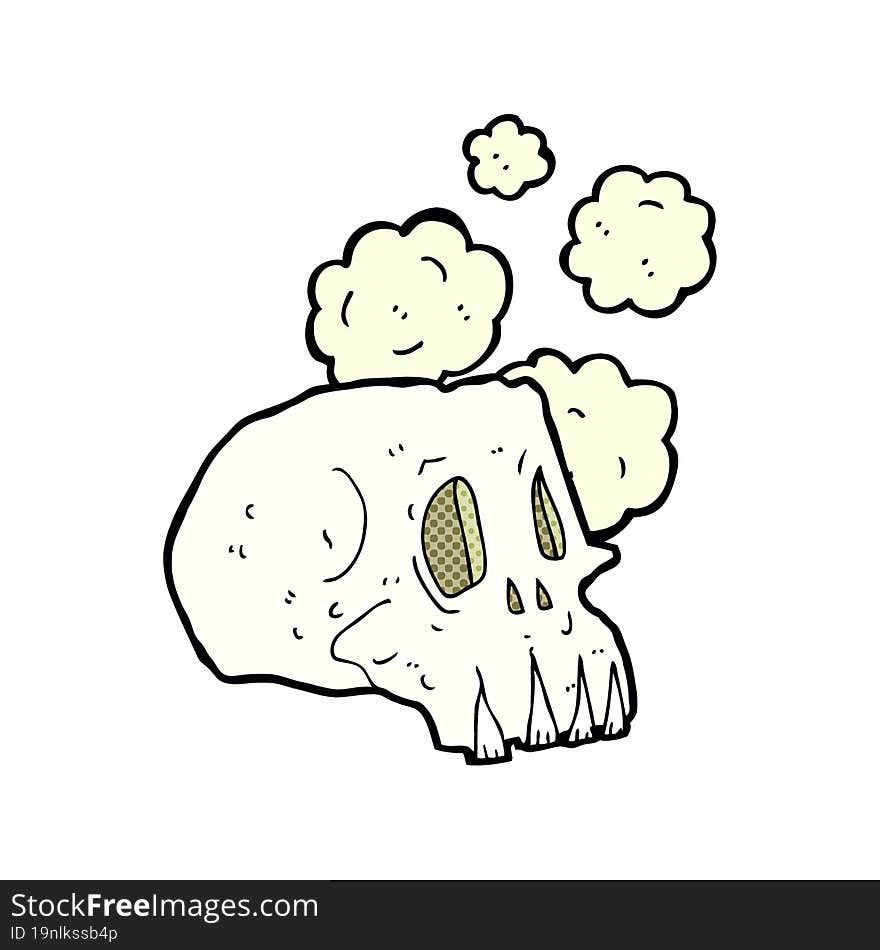 Cartoon Dusty Old Skull