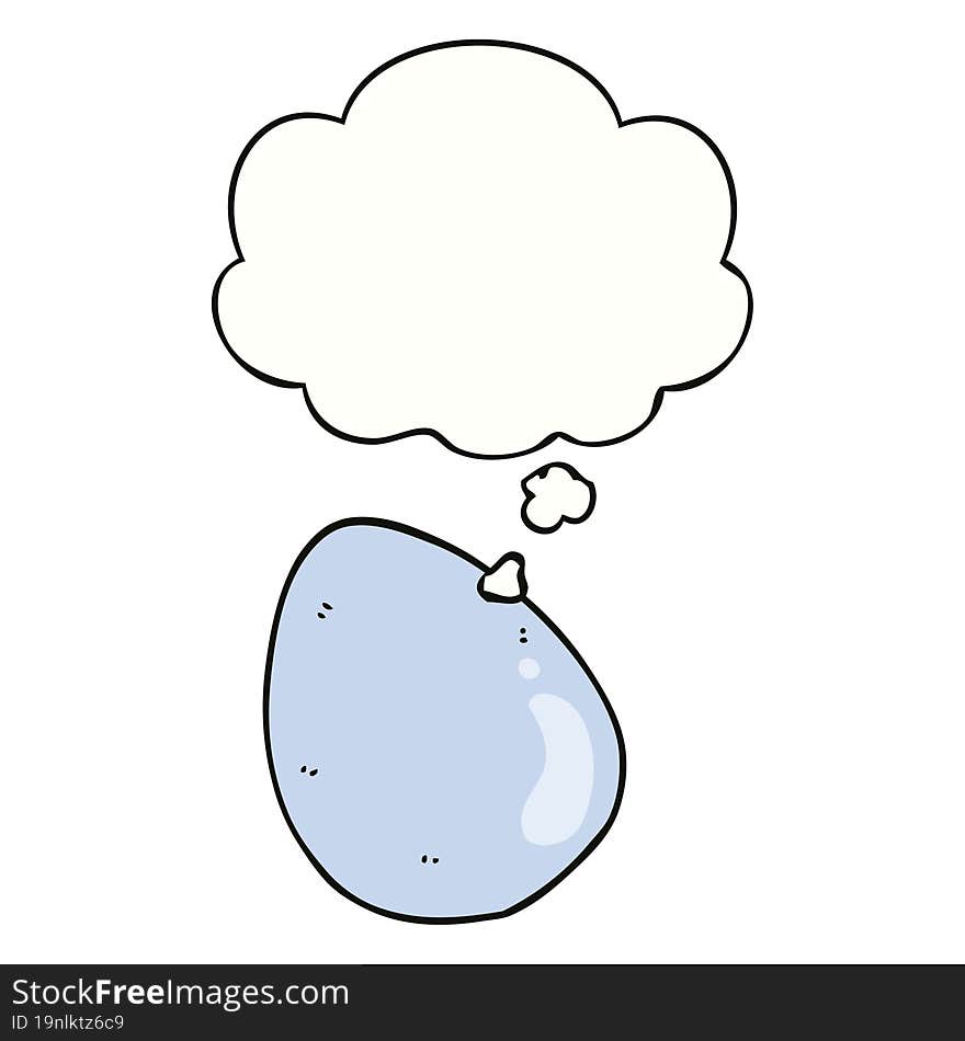 cartoon egg with thought bubble. cartoon egg with thought bubble