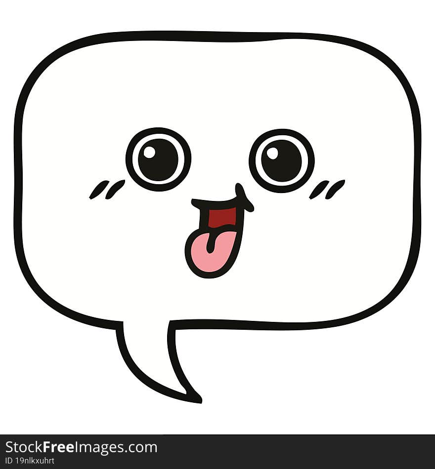 Cute Cartoon Speech Bubble