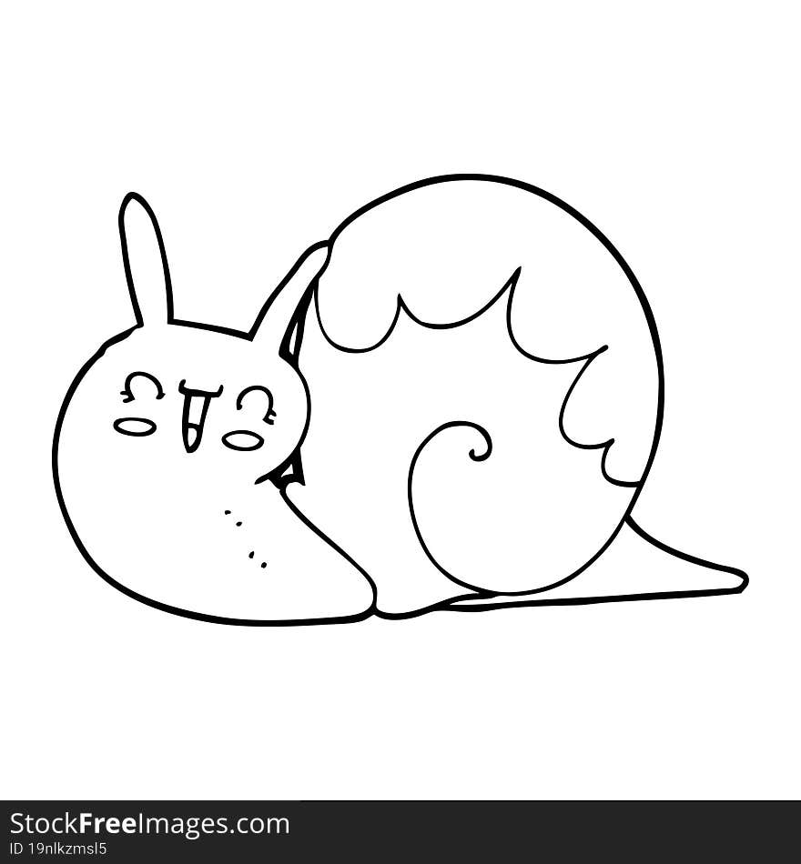 Cute Cartoon Snail