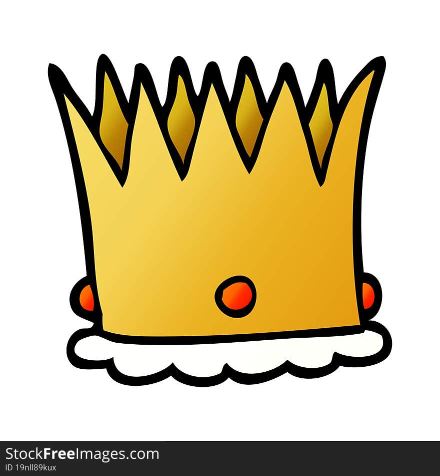 cartoon doodle royal crown