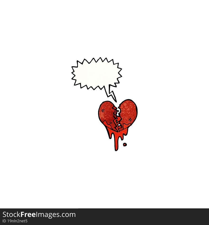 broken heart cartoon