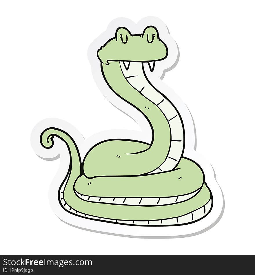 sticker of a cartoon snake