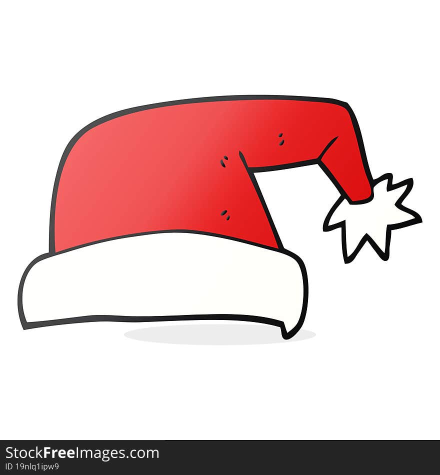 freehand drawn cartoon christmas hat