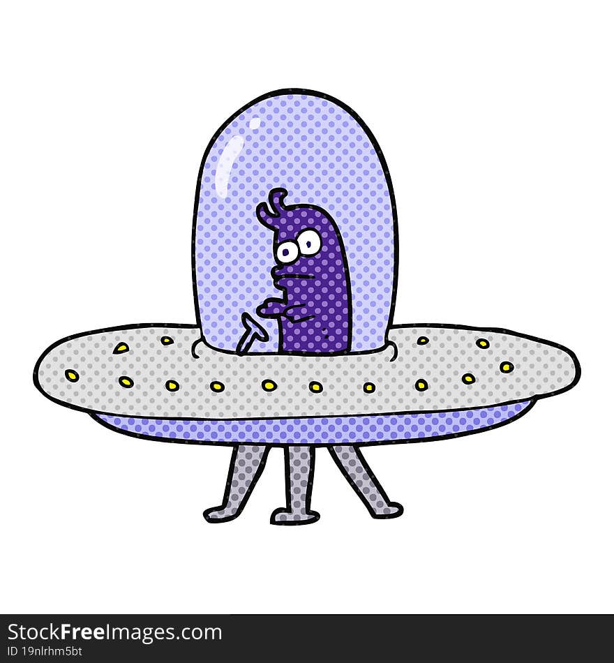 cartoon flying saucer